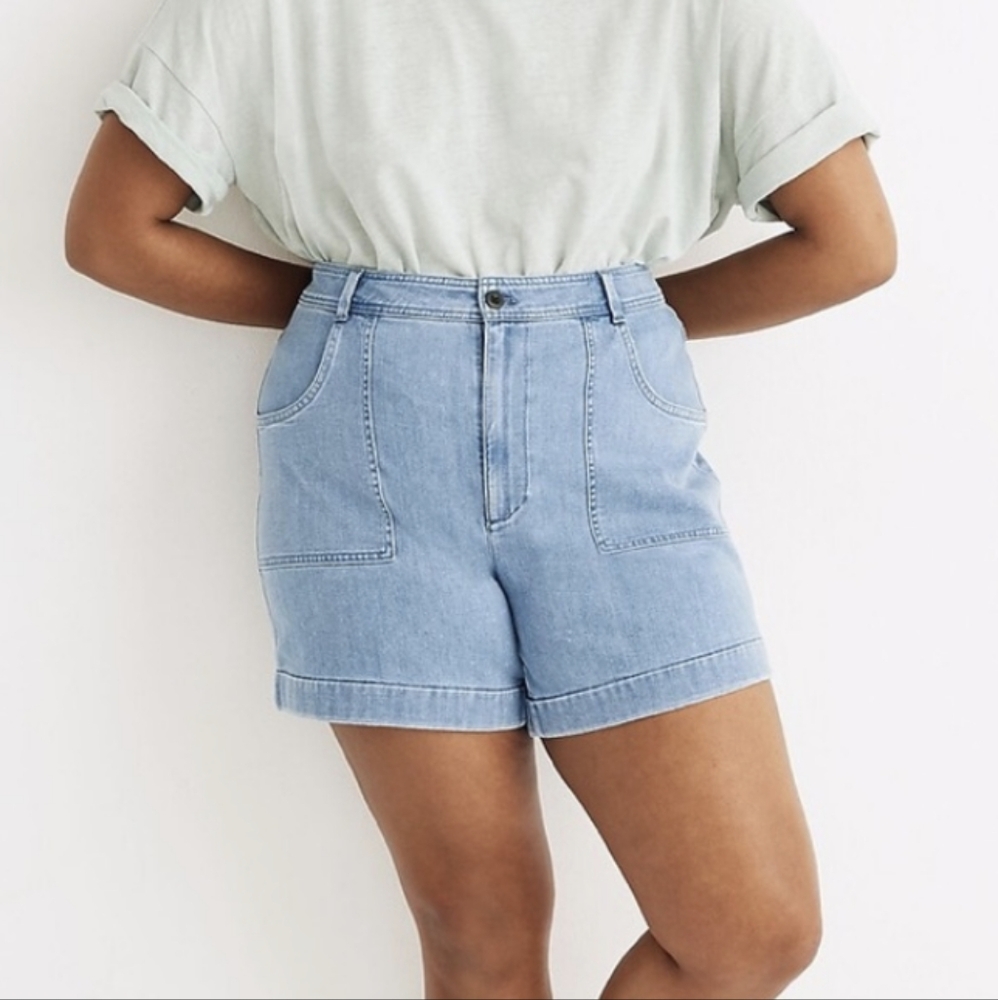 Women's Madewell High Rise Cuffed Denim Shorts 26 - Picture 1 of 8